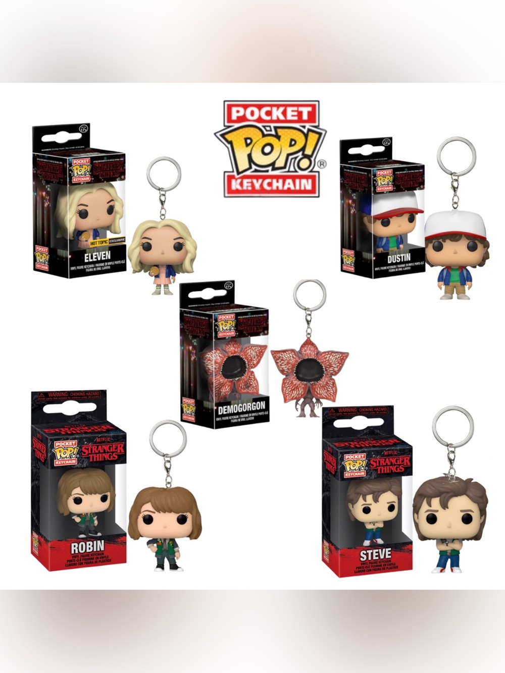 Funko Pocket Pop! Keychain Stranger Things Bundle *Please Look at Photos